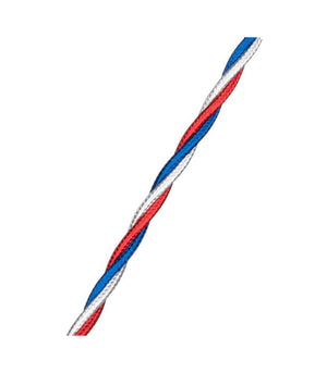 Decorative Textile Cable twisted 3c shiny blue white red 3m-DIY – Lighting Components-Svetila.eu