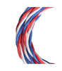 Decorative Textile Cable twisted 3c shiny blue white red 3m-DIY – Lighting Components-Svetila.eu