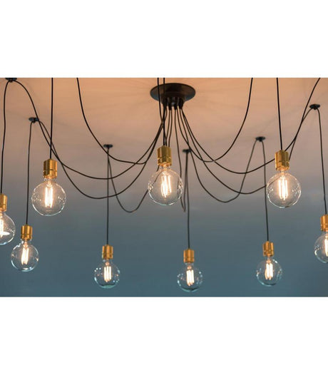 Decorative cord grip black-DIY – Lighting Components-Svetila.eu